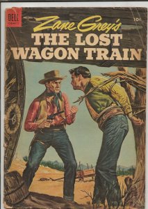 Four Color #583 Zane Grey's The Lost Wagon Train Vintage 1953 Dell Comics