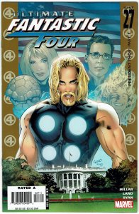 Ultimate Fantastic Four #27 Mark Millar Greg Land President Thor NM