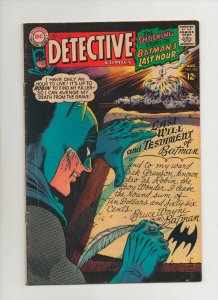 Detective Comics #366 - Classic Batman Writing His Will Cover - (Grade 5.0) 1967