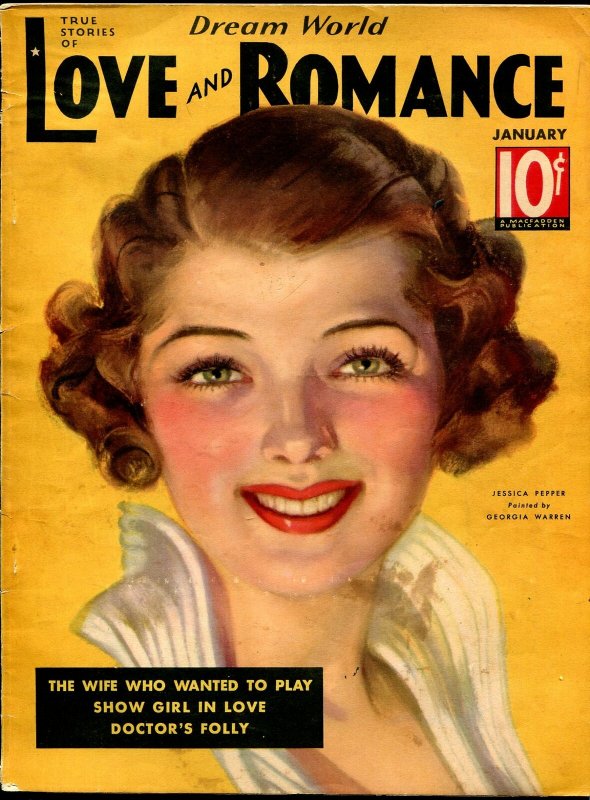 Dream World Love and Romance 1/1936-pin-up girl cover-Gloria Warren-spicy-VG