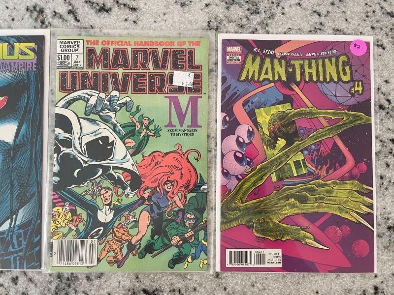 3 Marvel Comics Man-Thing 4 + Marvel Universe 7 + Morbius Vampire 2 NM 52 J807
