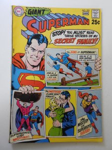 Superman #222 VG/FN Condition! 1/2 in spine split