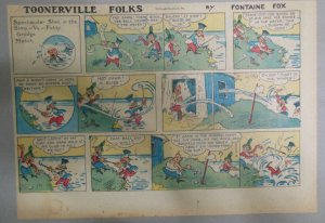 Toonerville Folks Sunday by Fontaine Fox from 9/14/1943 Half Size Color Page