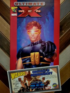 Ultimate X-Men Wizard 1/2 Special w COA (VF 8.0) 2002 w Aaron Lopresti Sketches