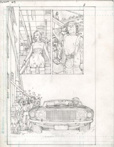 Katana #5 pg 6 DC New 52-Justice League Original Penciled art by ALEX SANCHEZ 