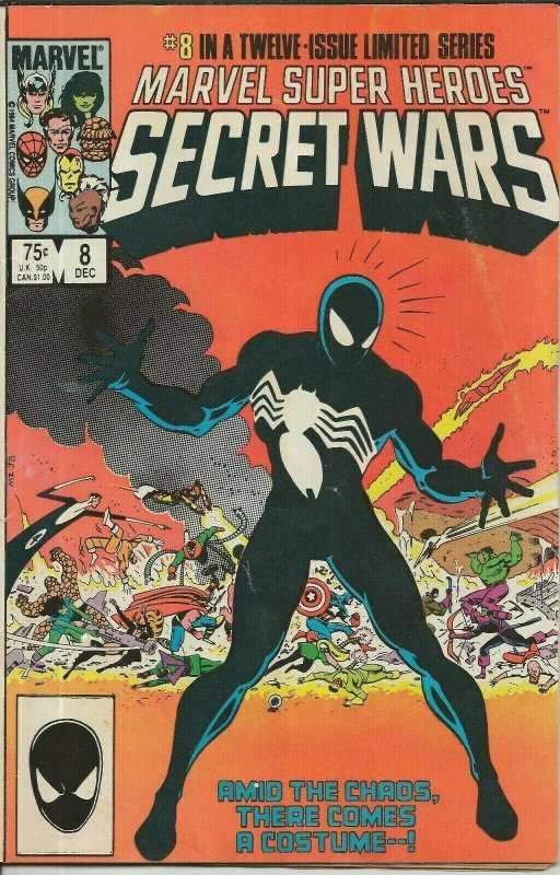 Secret Wars #8 ORIGINAL Vintage 1984 Marvel Comics Venom Symbiote Origin