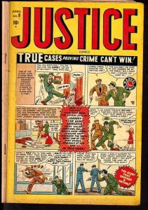 JUSTICE COMICS #9 (#3)-1948-MARVEL COMICS-CRIME VG
