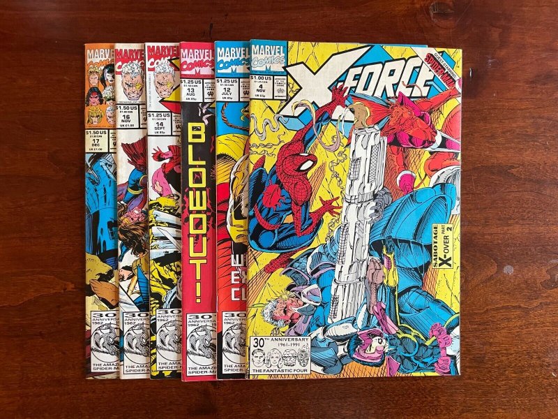 6 X-Force Marvel Comic Books # 4 12 13 14 16 17 Wolverine X-Men Gambit 25 J817
