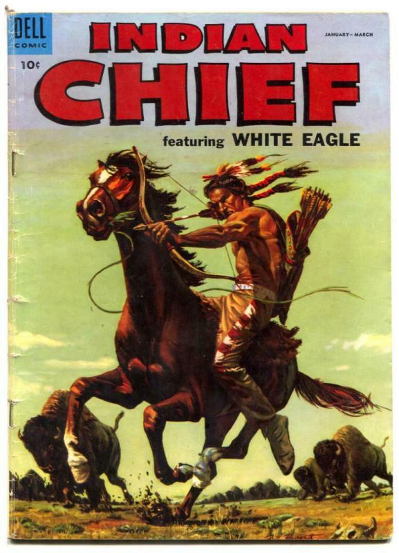 Indian Chief  #17 1955-Dell-Indian stories-White Eagle-VG