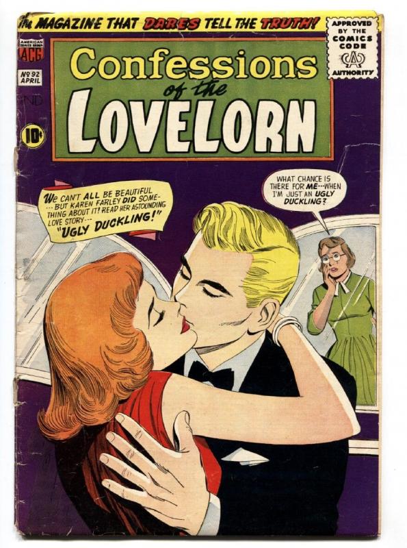 Confessions of The Lovelorn #92 1958-Ugly Duckling Fat girl story G/VG