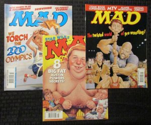 1999-2002 MAD Magazine LOT of 3 FVF/VF #378 398 421 Olympics Parody