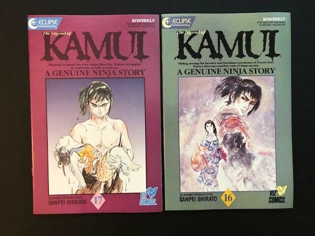 LOT of 10~Eclipse Comics~KAMUI A Genuine Ninja Story #5-11,13,16-17 VF (A184)