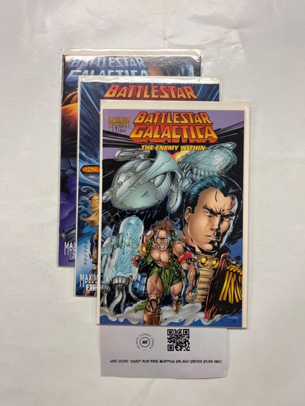3 Battlestar Galactics Maximum Press Comic Books # 1 2 3 53 JS71