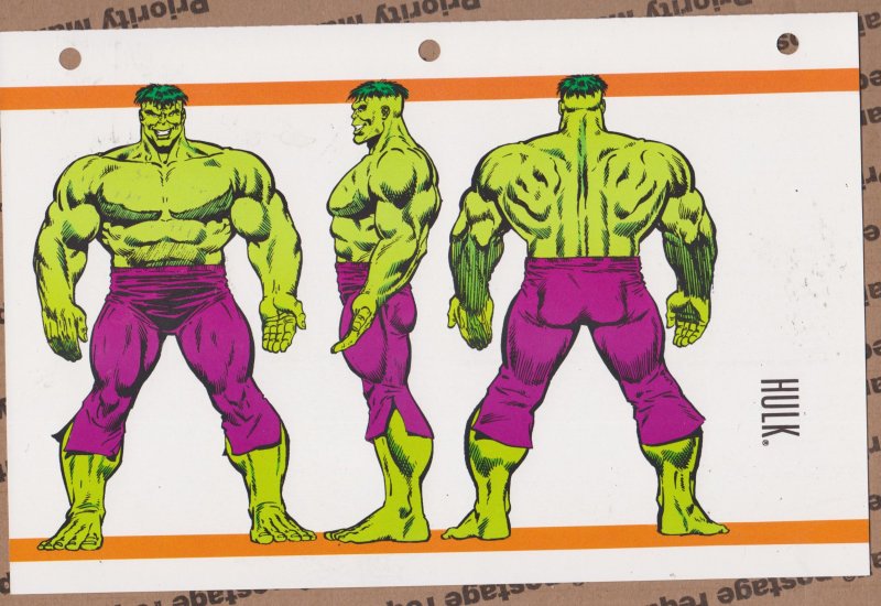 Official Handbook of the Marvel Universe Sheet- Hulk