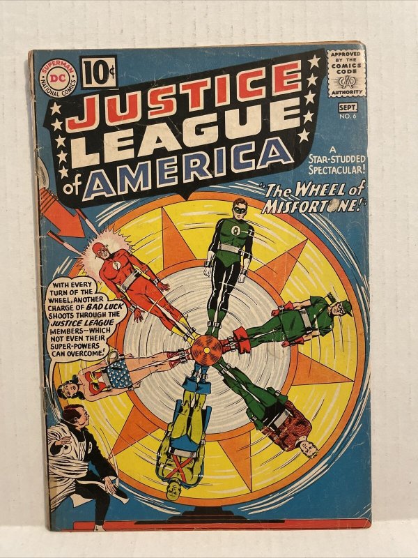 Justice League Of America #6 Origin and 1st app. Professor Amos Fortune