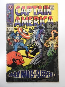 Captain America #101 VG Cond! Moisture stain, centerfold detached top staple