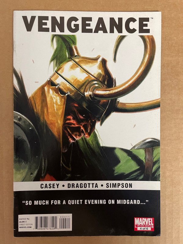 VENGEANCE #4 (2011) COMIC Loki Dell'otto Cover MARVEL -UNGRADED 