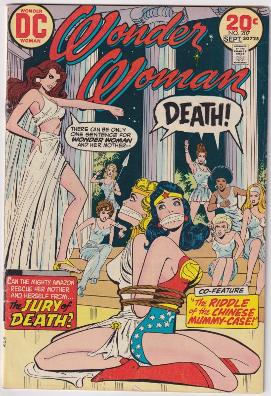 Wonder Woman #207 (1973) BONDAGE COVER!