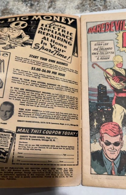 Daredevil #2 (1964)DD vs Electro- Kirby key electro