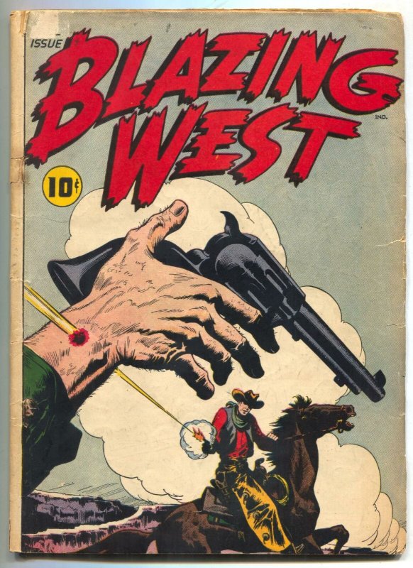 Blazing West #1 1948- Injun Jones- Buffalo Bell- Violent cover G/VG