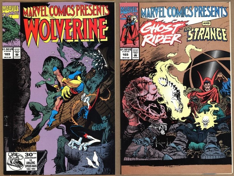 Marvel Comics Presents #103 (1992) - Flipbook Wolverine/Ghost Rider Dr. Strange