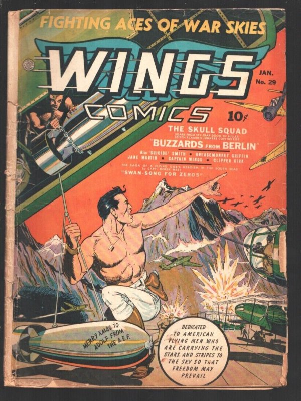 Wings #29 1943-Fiction House-Captain Wings-Suicide SmithJane Martin lingerie ...