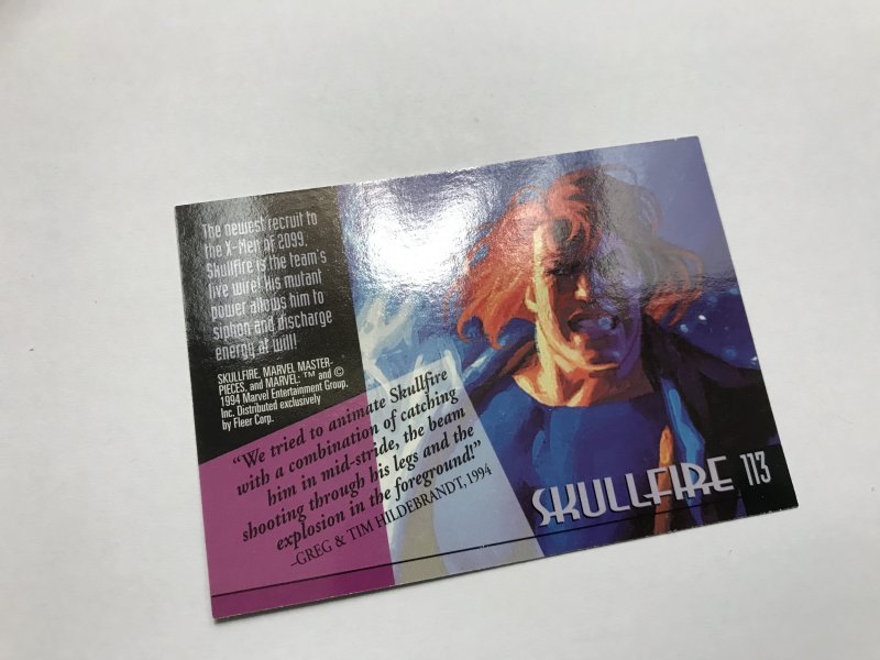 SKULLFIRE #113 card : 1994 Marvel Masterpieces, NM; Hilderbrandt art