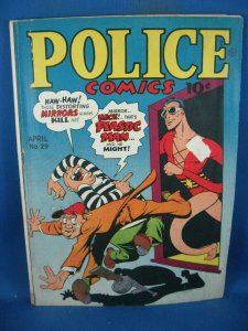 POLICE COMICS 29 VG F PLASTIC MAN 1944