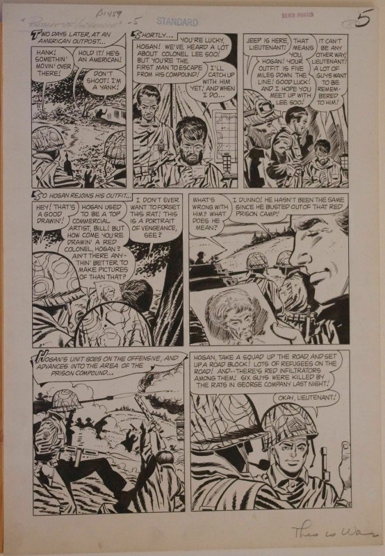 MIKE SEKOWSKY / AL RUBANO, original art, THIS IS WAR #8, pgs 1-7,Full story,1953