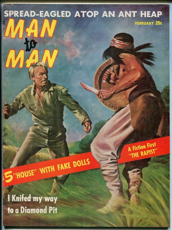 Man To Man 2/1958-pulp-Lisa London cheesecake- Joanne Berges-knife fight-FN