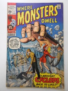 Where Monsters Dwell #1 Awesome Cover! Sharp VG+ Condition!
