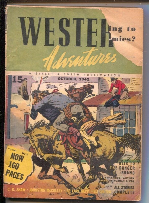 Western Adventures 10/1942-Johnston McCulley-Norman A Fox-Gunnison Steele-G