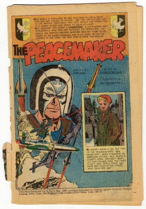 Peacemaker #4 ORIGINAL Vintage 1967 Charlton Comics  