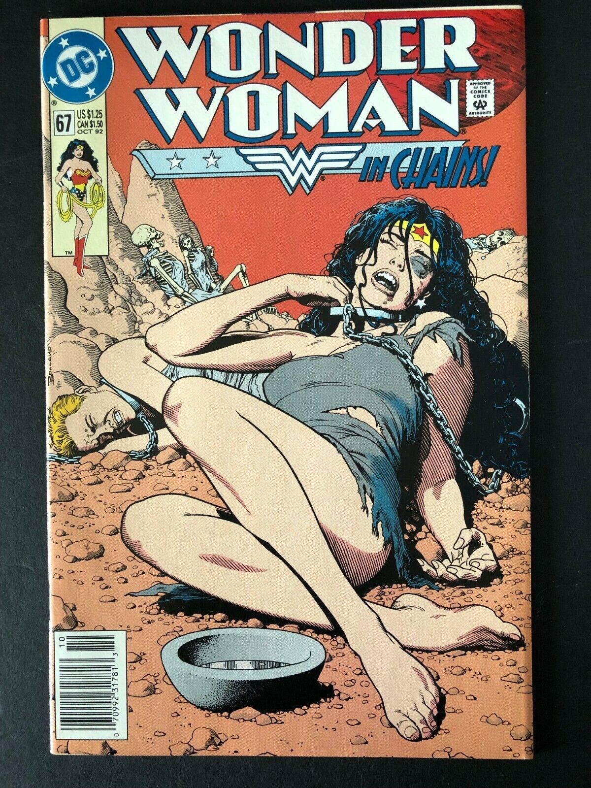 Dc Wonder Woman 67 In Chains Newsstand Ed Brian Bolland Bondage Cover Vf 70992317813