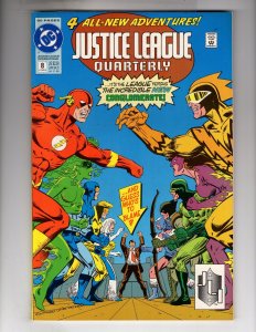 Justice League Quarterly #8 (1992) X-Men #100 Homage Cover!  / EBI#1
