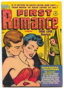 First Romance #22 1953- Hollywood Stuntwoman- headlight cover 