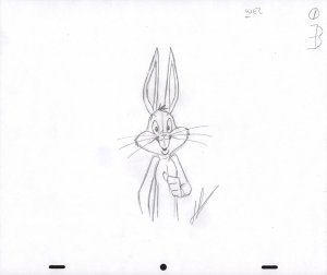 Bugs Bunny Animation Pencil Art - 1 - Clenched Hand