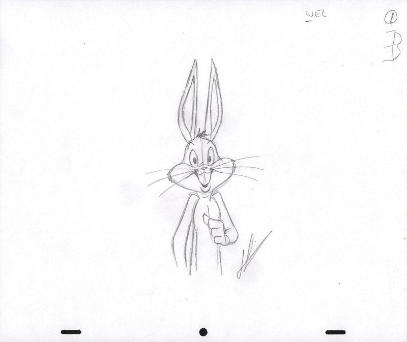 Bugs Bunny Animation Pencil Art - 1 - Clenched Hand