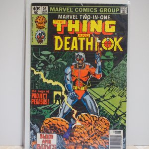 Marvel Two-in-One #54 (1979) Fine+. Thjing and Deathlok!