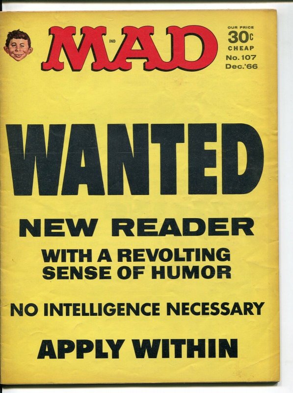 MAD Magazine #107 1966-Ricard-Drucker-Berg- LBJ-VF