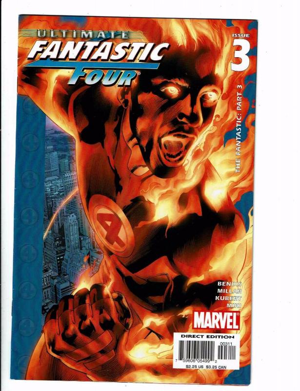 Lot of 6 Ultimate Fantastic Four Marvel Comic Books #1 3 4 5 6 7 BH28