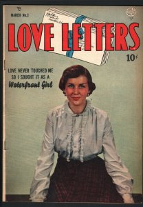 LOVE LETTERS #3-1950-GUSTAVSON ART-PHOTO COVER-FN plus FN+