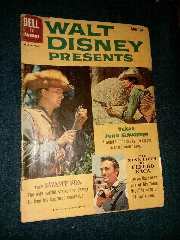 Walt Disney Presents #3 Dell comics 1960 silver age western texas john slaughter