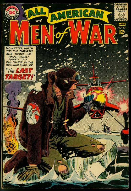 ALL AMERICAN MEN OF WAR #104-1964-JOE KUBERT COVER-JOHNNY CLOUD-fn/vf