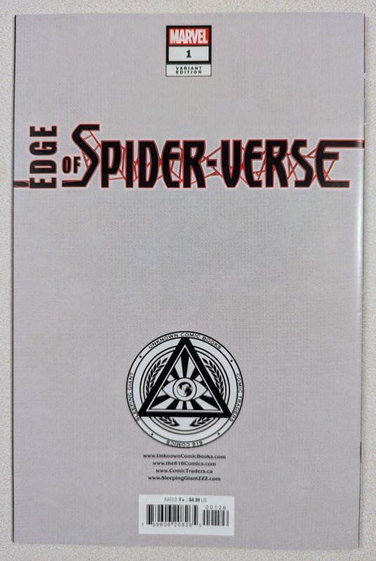 EDGE OF SPIDER-VERSE 1 NM- 9.2 UNKNOWN COMICS NATHAN SZERDY EXCLUSIVE VARIANT