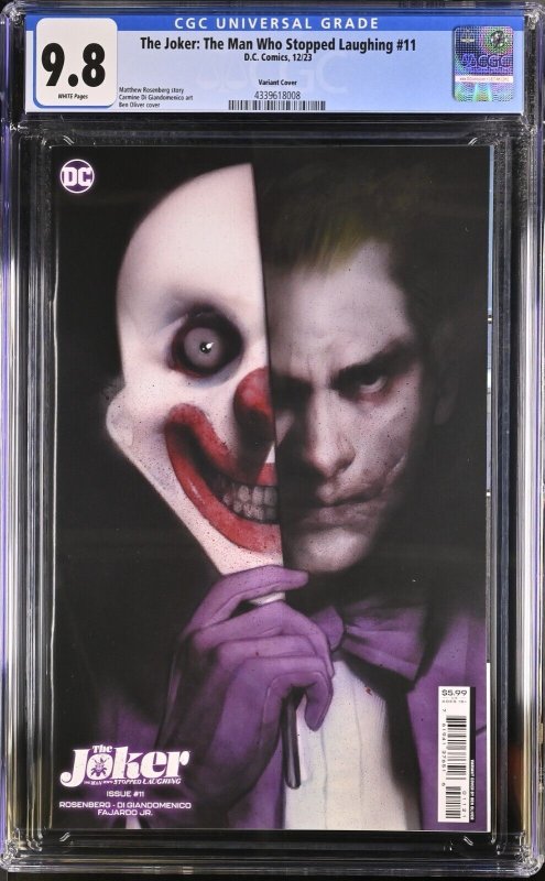 The Joker The Man Who Stopped Laughing #11 CGC 9.8 Ben Oliver Variant DC 2023