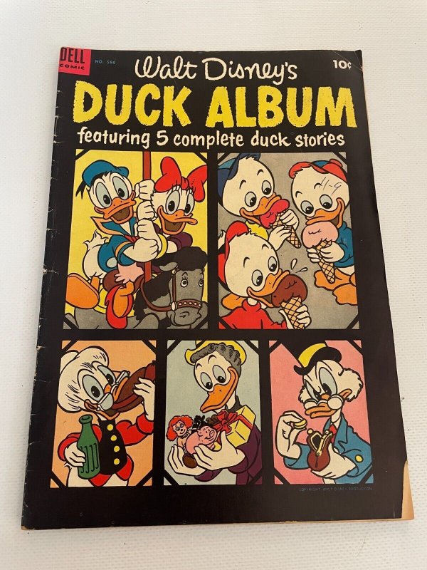 Four Color # 586 VG Dell Golden Age Comic Book Duck Album Walt Disney 15 J264