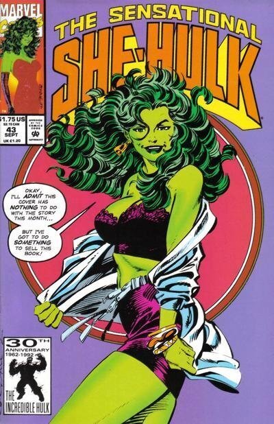 SENSATIONAL SHE-HULK #43 (1992) JOHN BYRNE | LINGERIE | TRADE | DIRECT EDITION