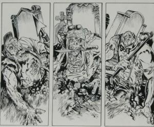 DEAN KOTZ Original Published Art, TRAILER PARK of TERROR #6 page 27, Zombies