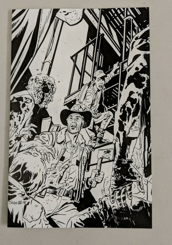 Walking Dead Day #2 Cover Set of 4 B/W Virgin Regular Color Variants NM- 